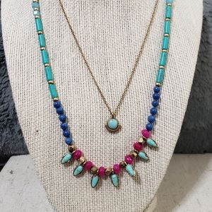 Multi-layered and colored necklace